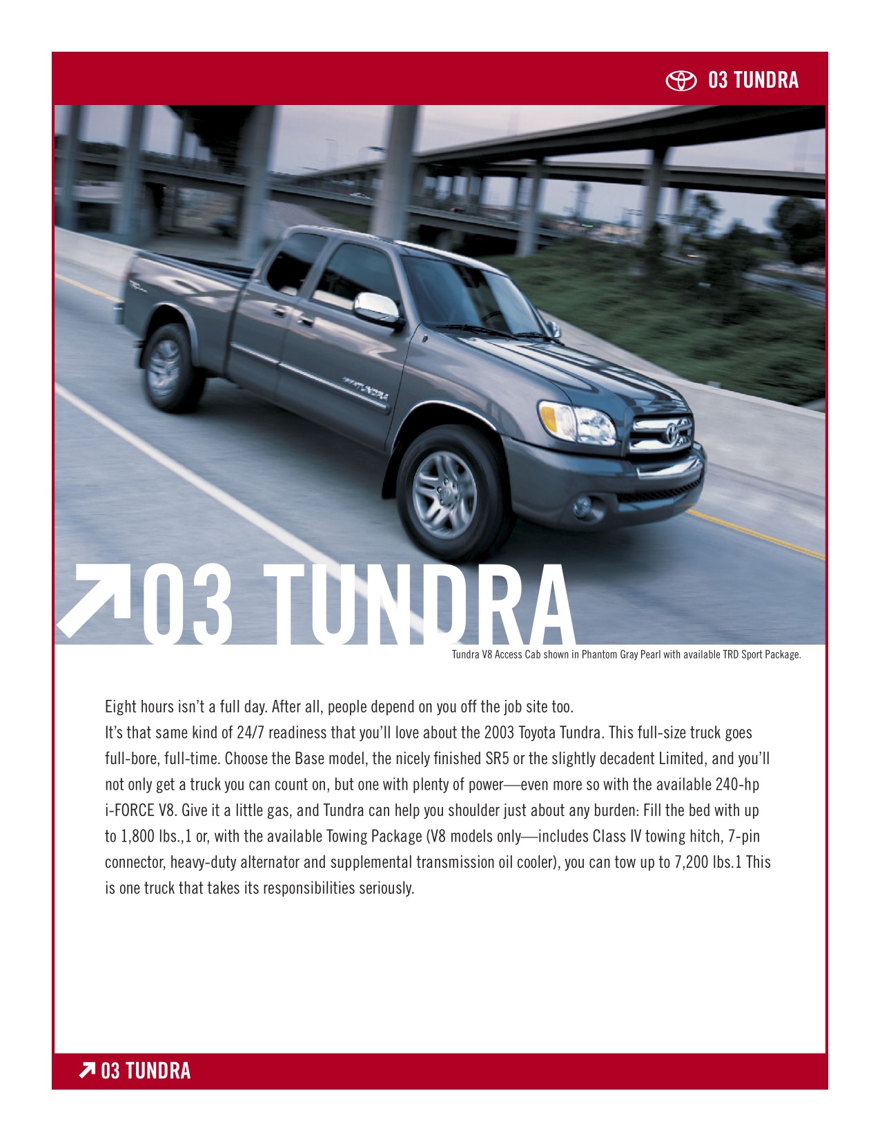 2003 Toyota Tundra Brochure Page 4